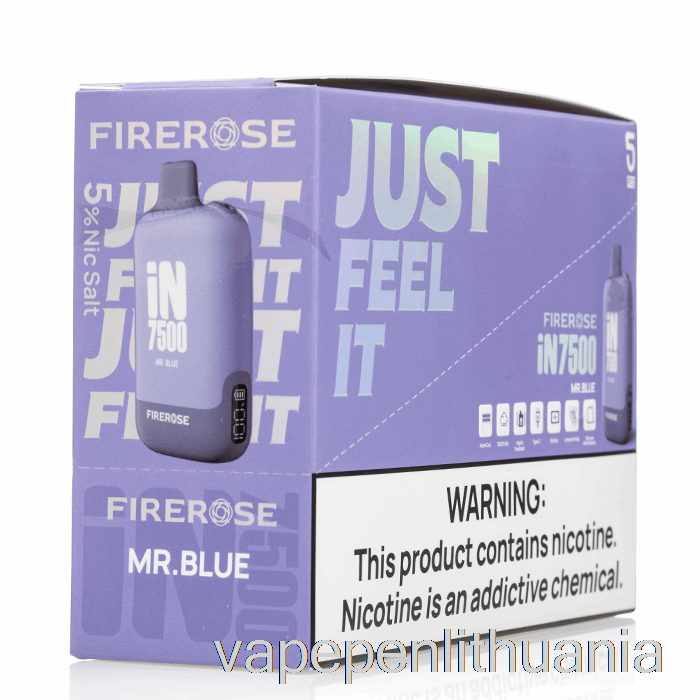 [5 Pakuotės] Firerose 7500 Vienkartinio Vape Skysčio